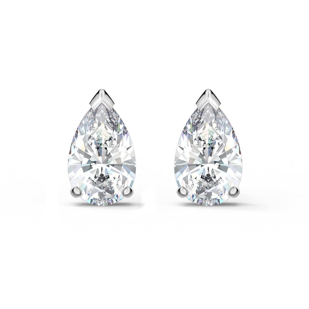 Brincos Swarovski Stilla Attract com pedras transparentes cortadas