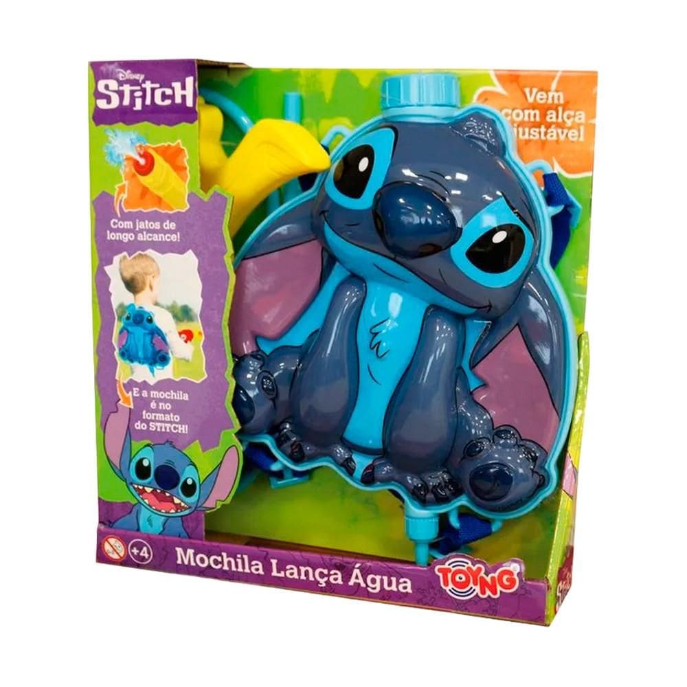 Brinquedo Mochila Stitch Lança Água Com Longo Alcance Toyng