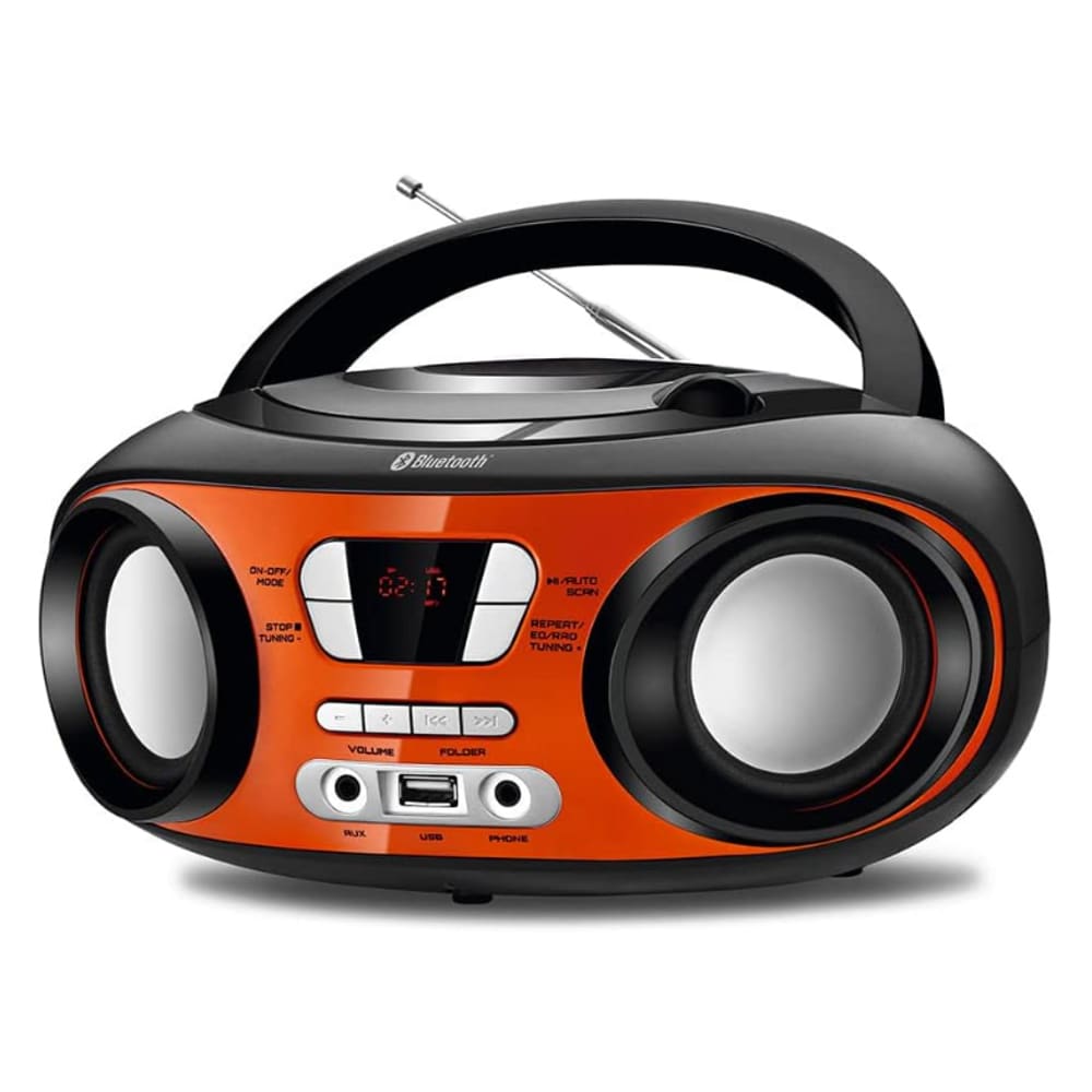 Radio CD Player Portatil Mondial USB Blueth FM Orange