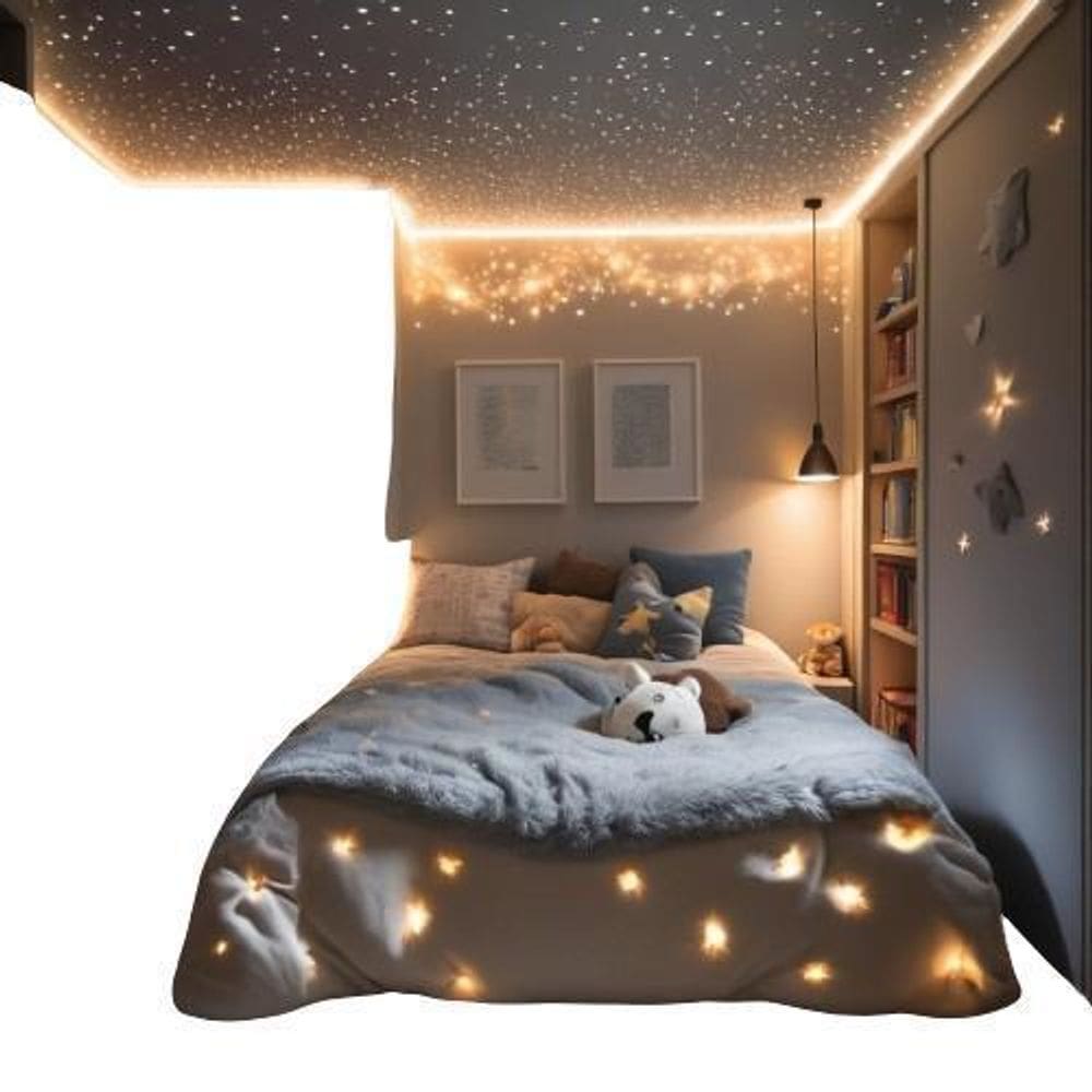 Kit  Céu Estrelado Iluminação Fibra Ótica 50 Pontos