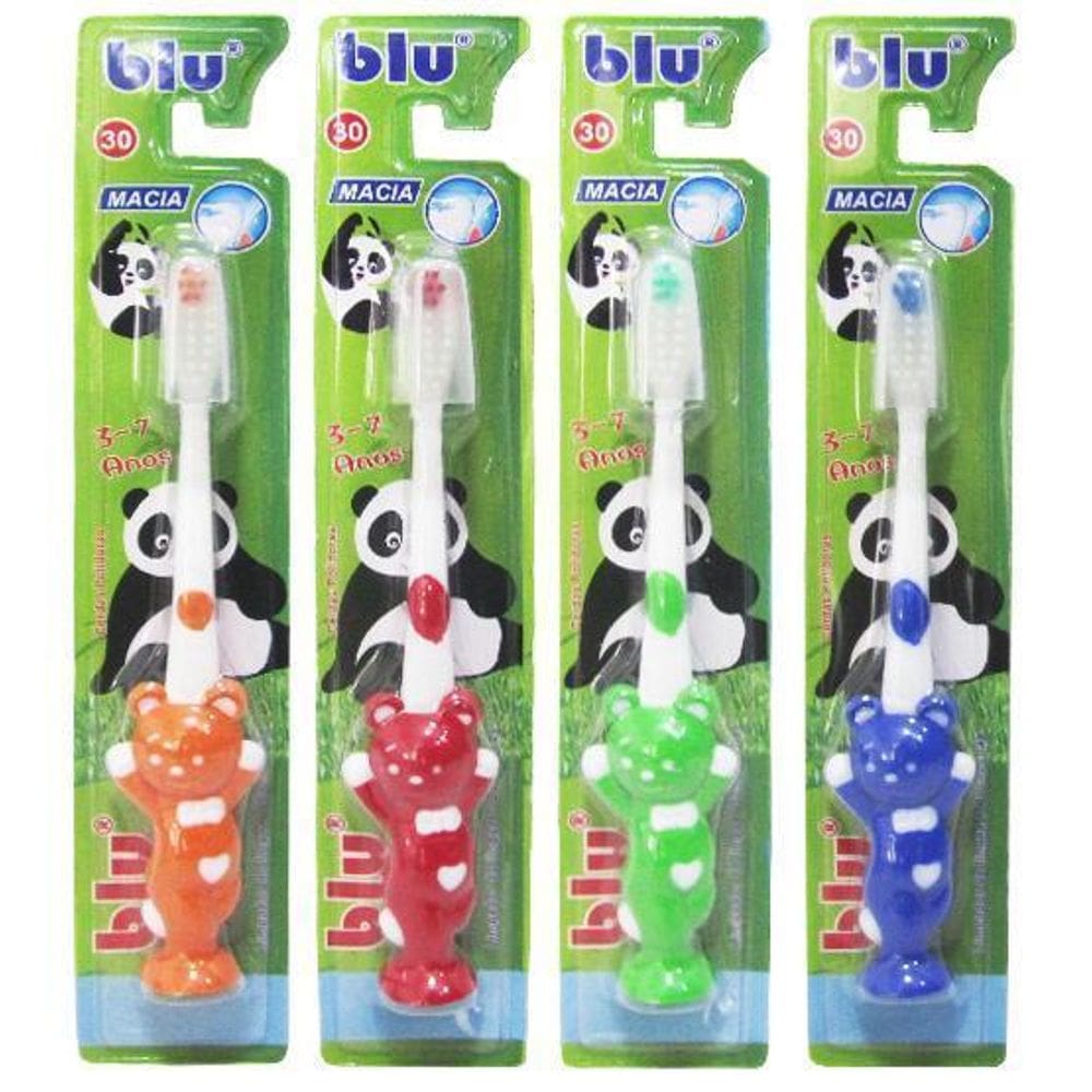 Escova Dental Infantil Macia Urso Protetor Cerda Colors Blu