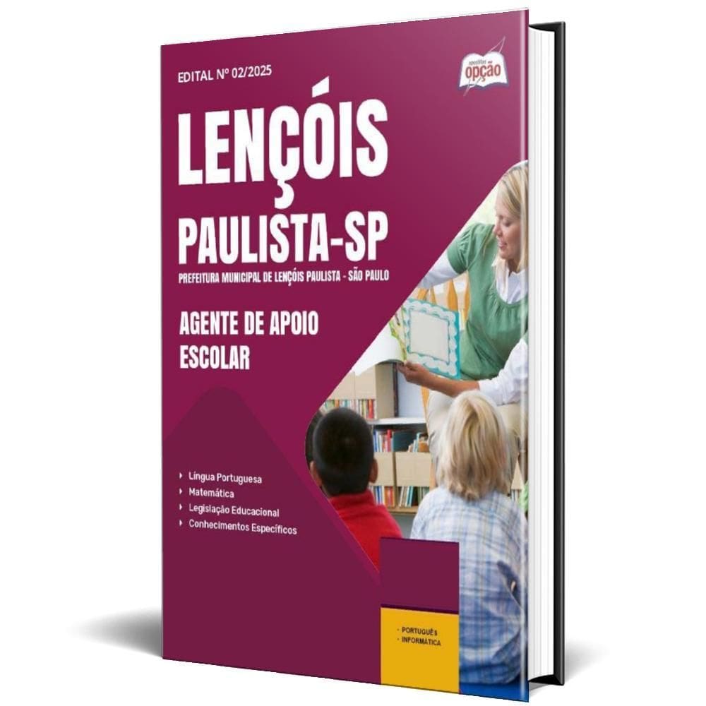 Apostila Prefeitura Lençóis Paulista Sp 2025 Agente Apoio