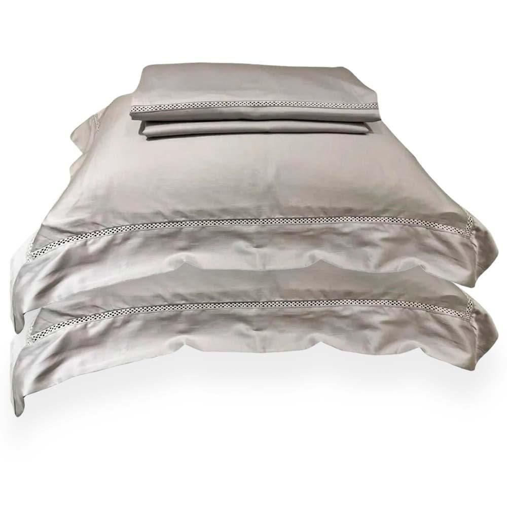Jogo de Cama Queen 300 Fios Bordado Charlotte - Domani