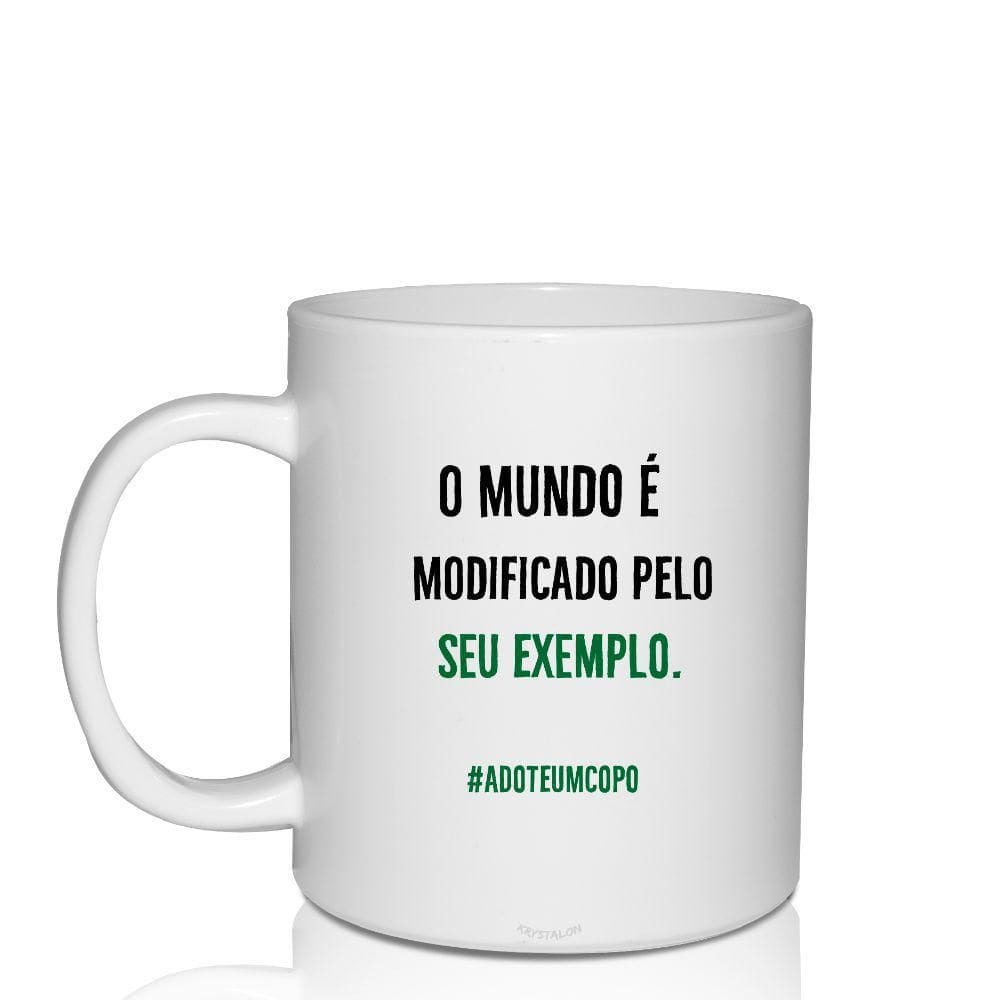 Kit 4 Canecas Eco Personalizadas Mude Seus Hábitos