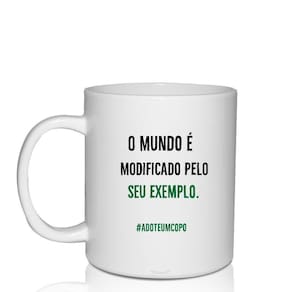 Kit 4 Canecas Eco Personalizadas Mude Seus Hábitos