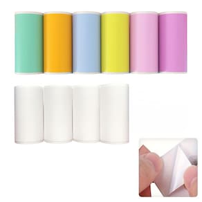 Rolos de papel adesivo 57x25mm para impressoras térmicas (10 rolos)