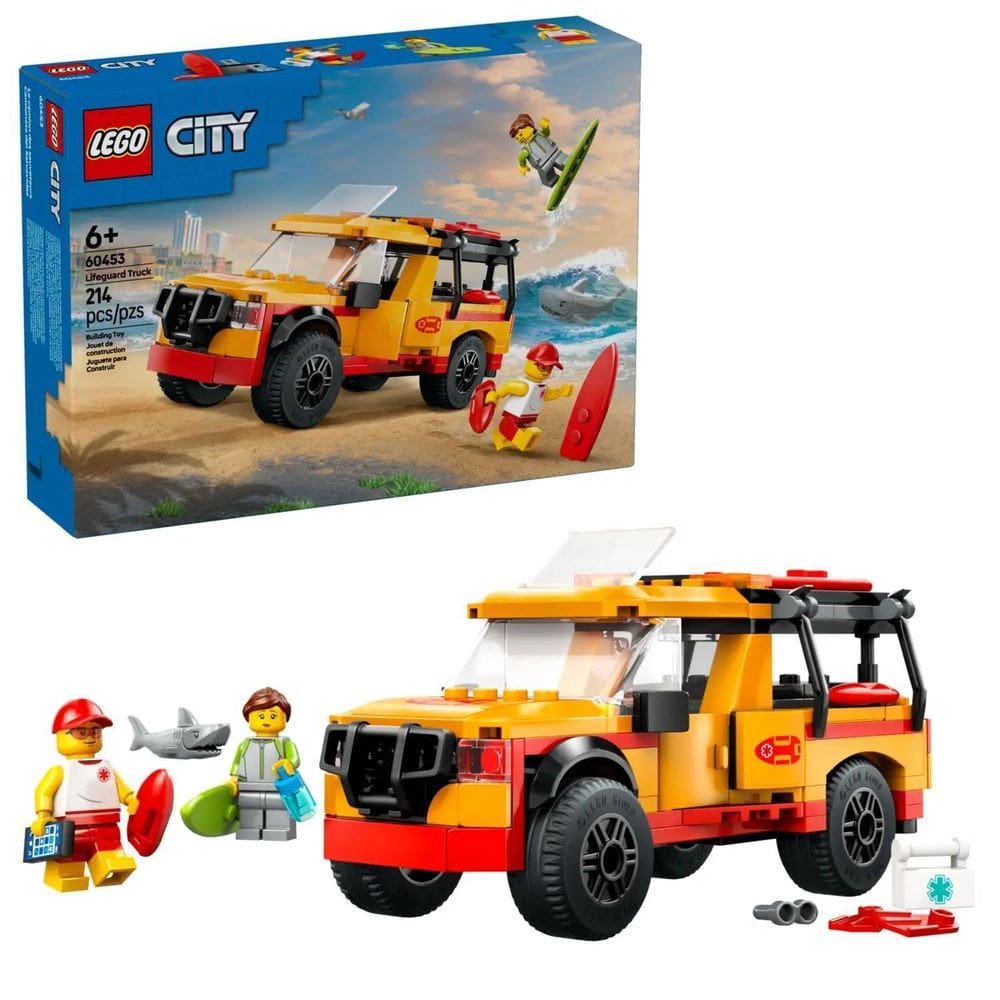 Lego City 60453 - Caminhão De Resgate De Praia Salva-Vidas