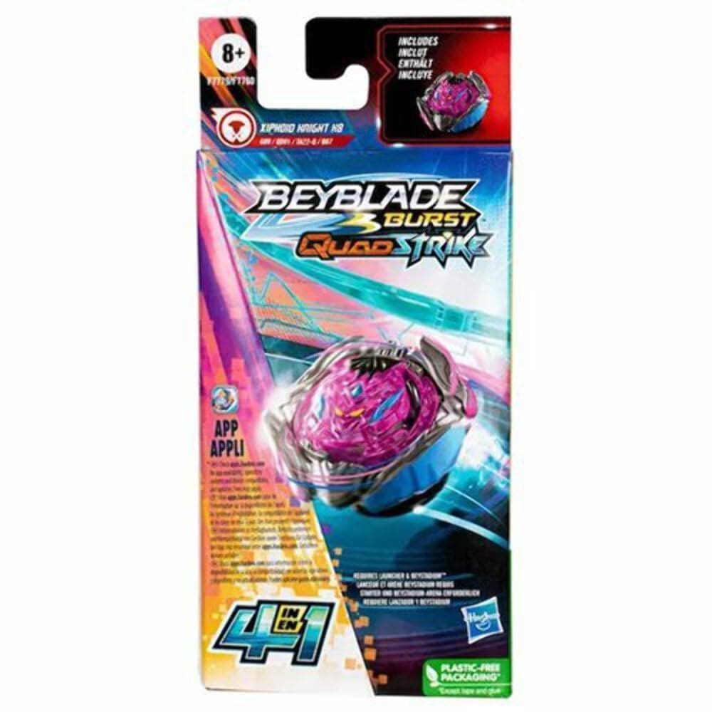 Pacote único Beyblade Burst QuadStrike, camiseta Xiphoid Knight H8