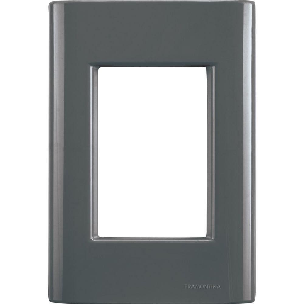 Placa 3 Postos 4X2 Tramontina Giz Grafite