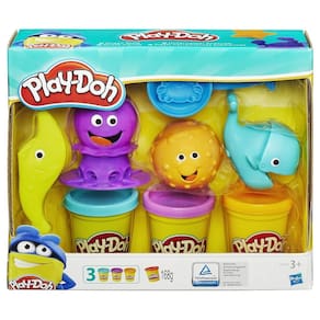Play-Doh Ocean Tools Hasbro para crianças de 3 anos ou mais com 3 cores