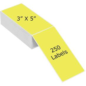 Etiquetas térmicas de envio BricAbel 3x5cm com codificação de cores (amarelo)