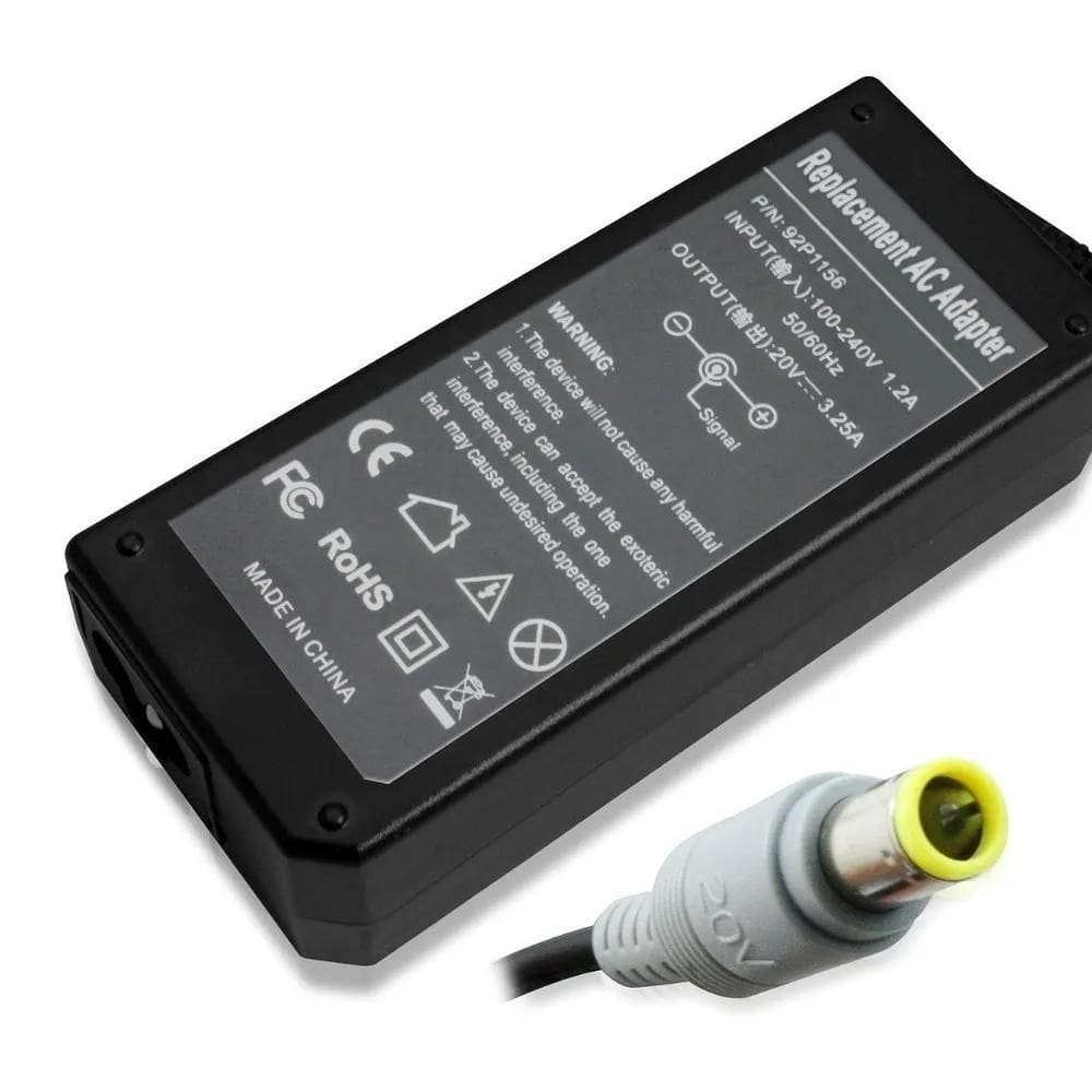 Fonte Compatível Para Ibm Lenovo 20V 3.25A 65W Plug Redondo