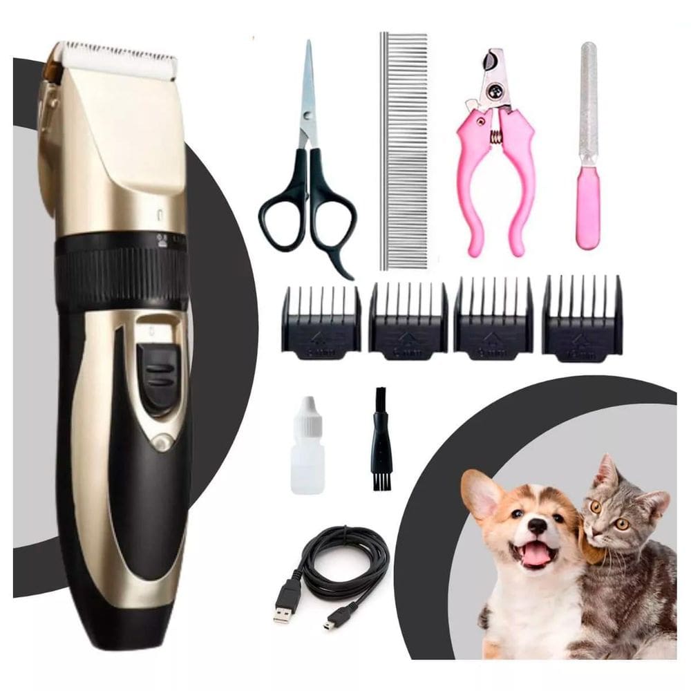 Kit Máquina De Tosa Profissional Pet Caes Gatos Cachorro