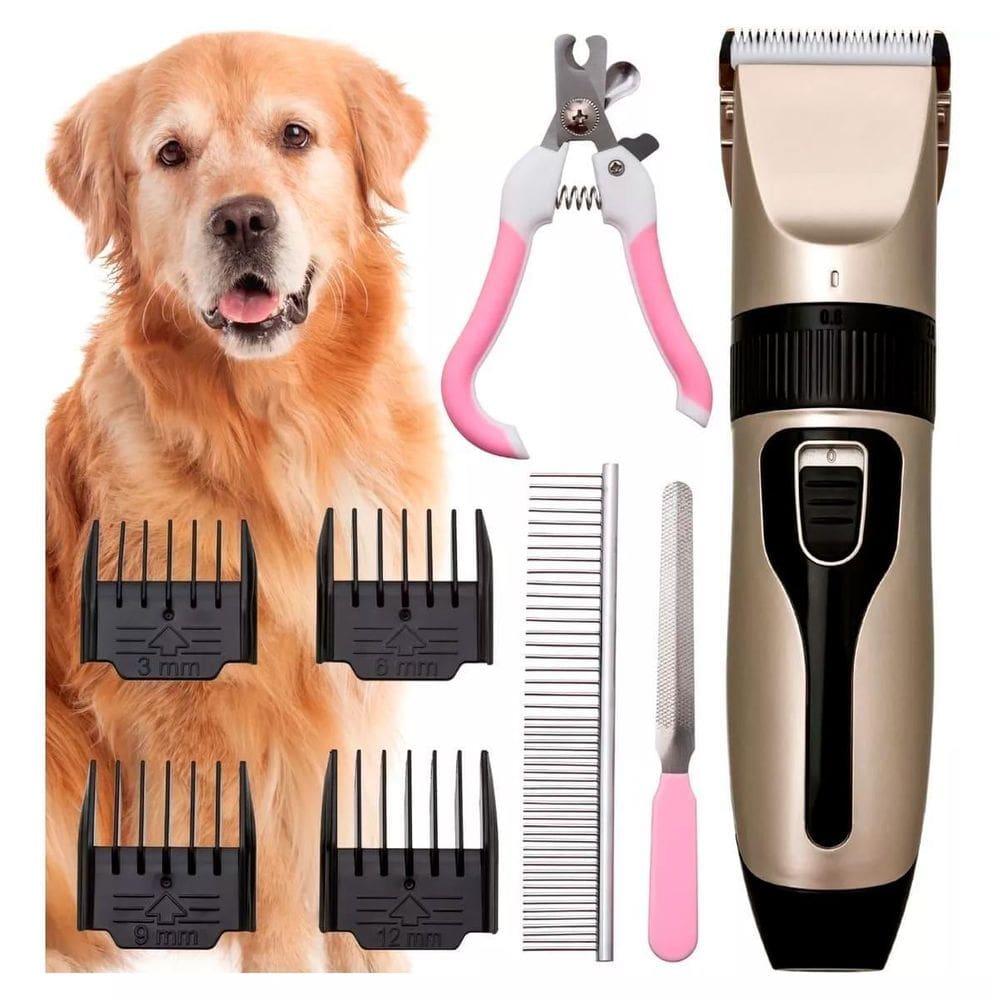 Kit Máquina de Tosa Pets - Profissional, Recarregável bivolt