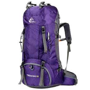 Mochila Beash impermeável 60L para caminhadas e acampamento com capa de chuva