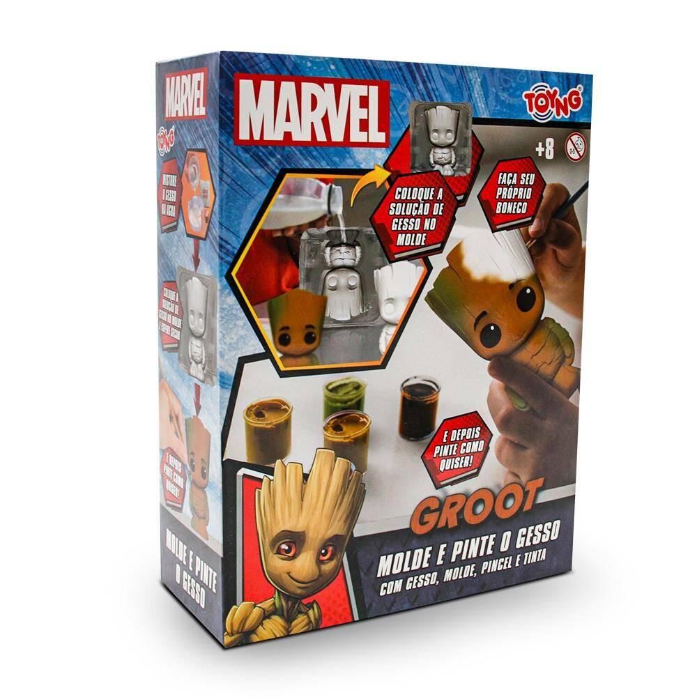 Brinquedo Molde E Pinte O Gesso Groot Marvel Toyng