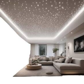 Teto Estrelado Iluminação Branco Fibra Ótica 200Pts