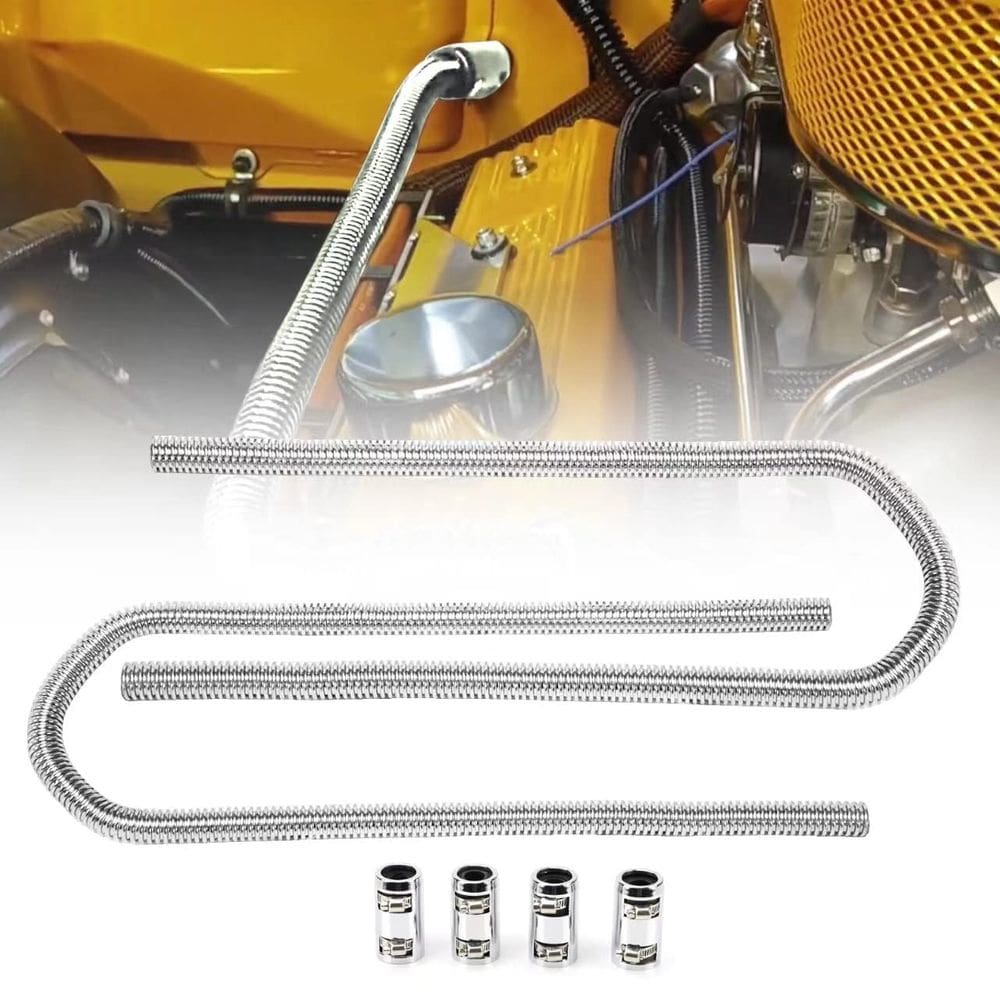 Kit de mangueira de aquecimento flexível iRky 44cm em aço inoxidável universal