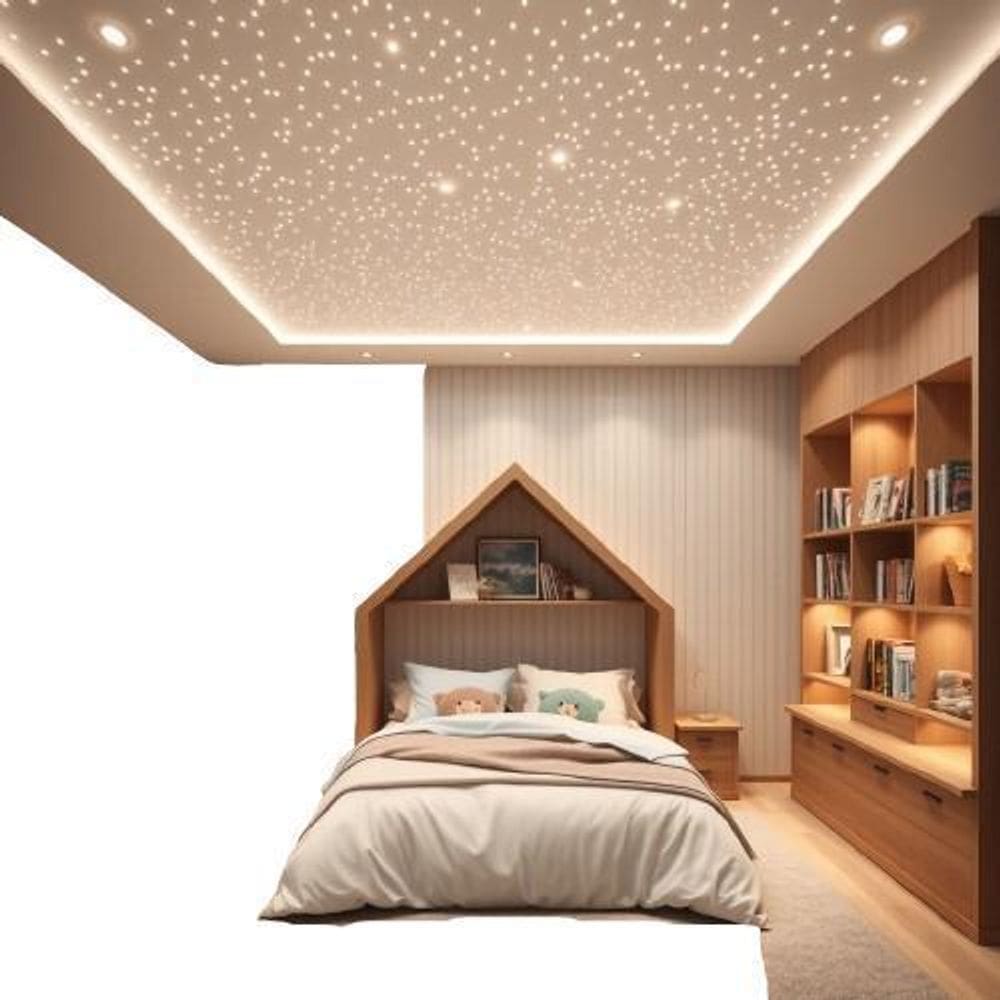Kit Led 200 Fibra Ótica Rgb Mix Efeito Estrelado