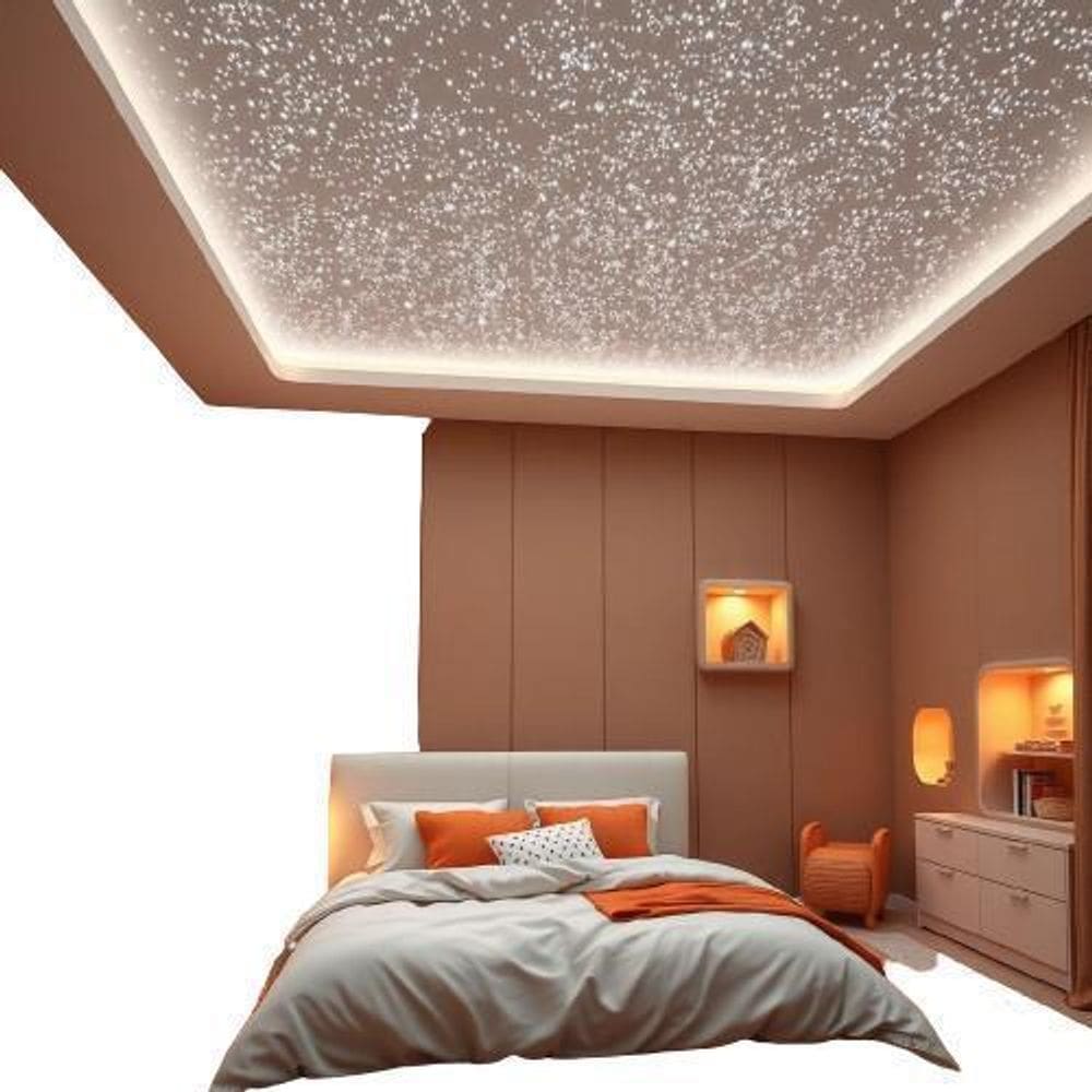 Céu Estrelado Led Kit Fibra Ótica Iluminação Bebê 200 Pontos