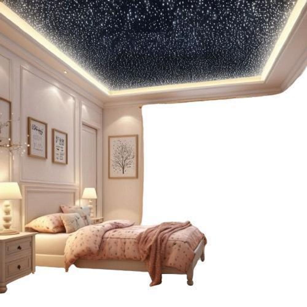 Kit  Céu Estrelado Iluminação Fibra Ótica 600 Pontos
