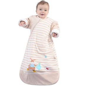 Saco de dormir com cobertor vestível para bebê CYUURO 100% algodão