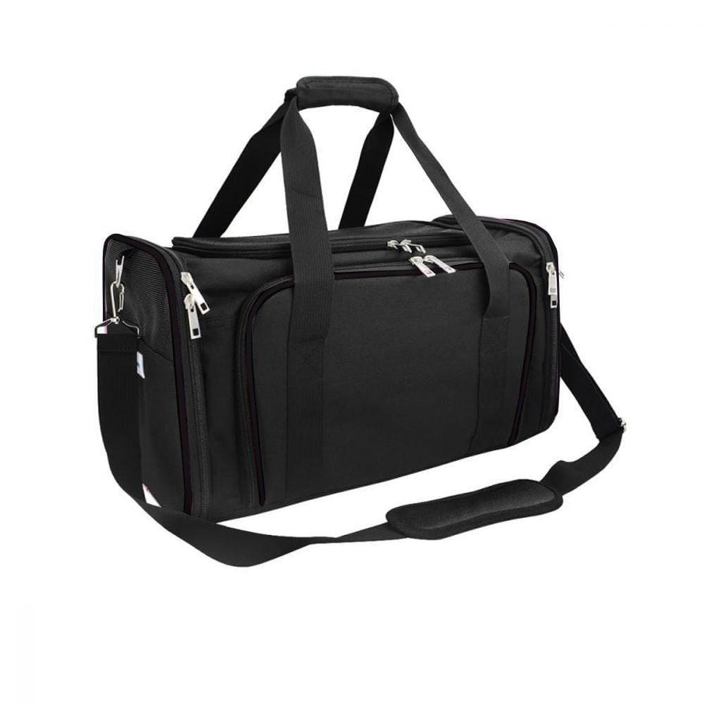 Bolsa Transpote  Pet Expansível Viagem Preta Duke E Dixie