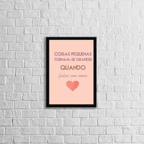 Quadro Coisas Pequenas Feitas Com Amor 24X18Cm