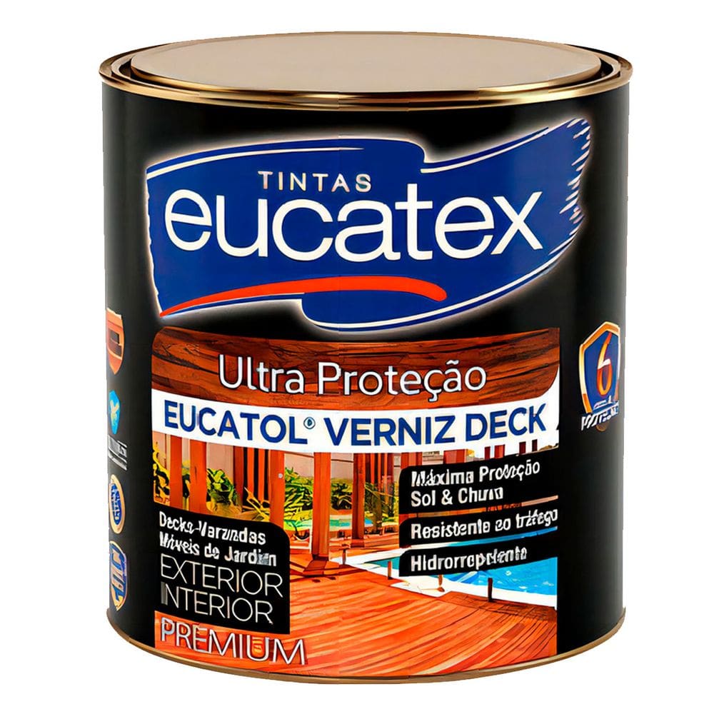 Eucatex Verniz Mogno Brilhante 225ml Proteção e Acabamento