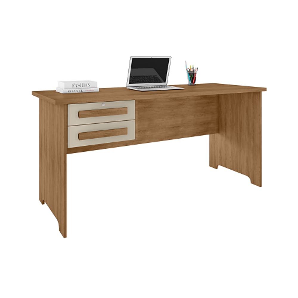 Mesa Para Computador Cannes 1.6 Cinamomo/Off White - RV Móveis