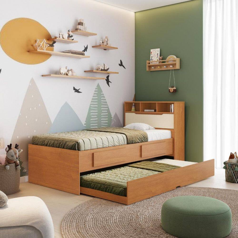 Cama Infantil com Cama Auxiliar Ravena Conquista Móveis