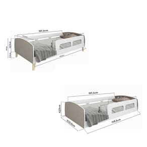 Cama Infantil Montessoriana Solteiro com Proteção Lateral Jardim Movelbras