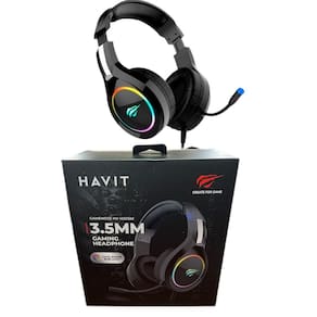 Fone De Ouvido Over-ear Gamer Havit H2232d 2xp2, Rgb - Preto