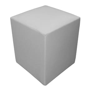 Puff Pufe Quadrado Courino Decorativo 34X34 Sala Quarto