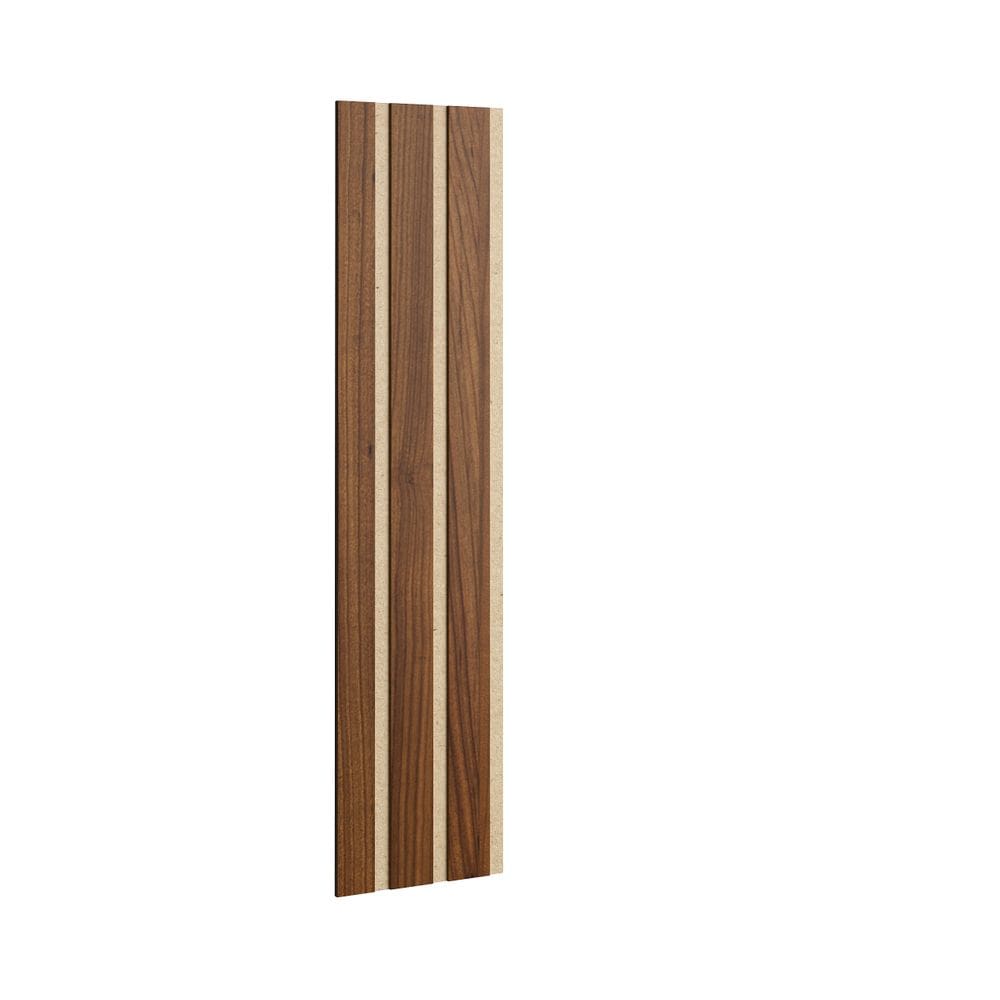 Kit 10 Placa Auto Adesivos MDF Ripado Módulos Painel Decorativo