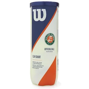 Bola de Tênis Wilson Roland Garros Oficial Clay - Tubo com 03 Bolas