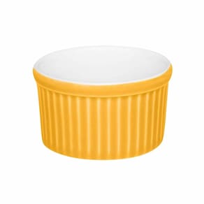 Conjunto de Tigela Ramequin de Porcelana Oxford Amarelo com 3 Peças