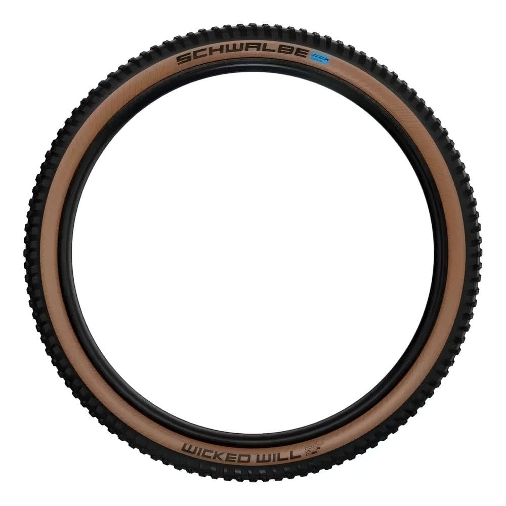 Pneu Schwalbe Wicked Will SuperRace 29x2.40 TLEasy Addix Azul com Faixa Bege