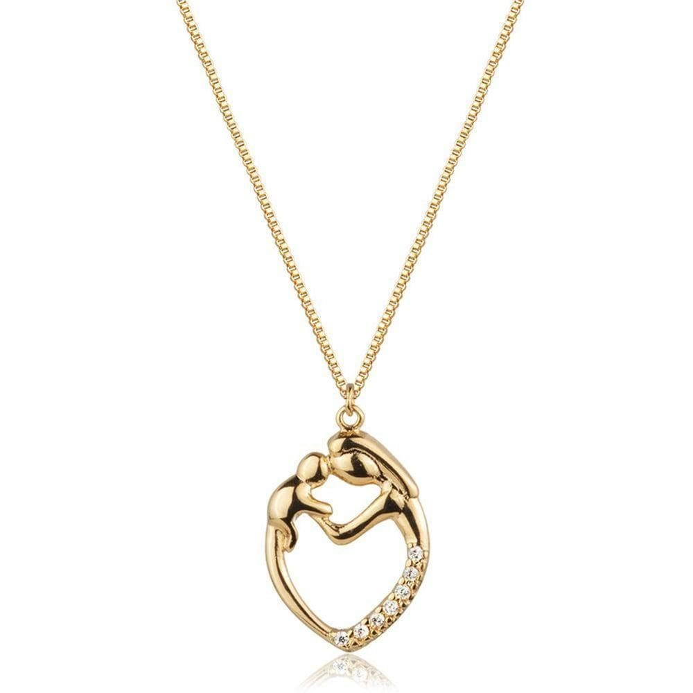 Colar Amor De Mãe Colar Mãe E Bebe Banho De Ouro 18k