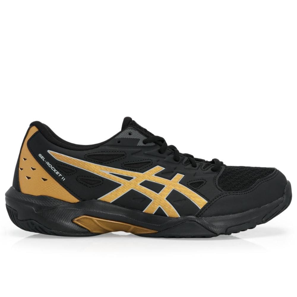 Tênis Asics Gel Rocket 11 Preto e Dourado