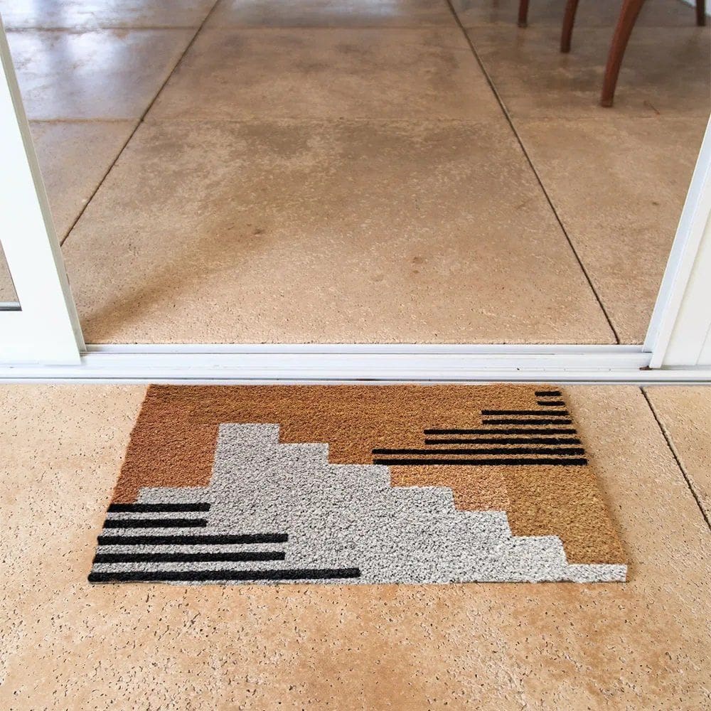 Capacho Retangular Fibra De Coco Base PVC 60x33cm - Komeco - Abstrato