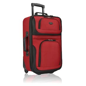 Mala U.S. Traveler Lightweight Softside 20 Carry On vermelha