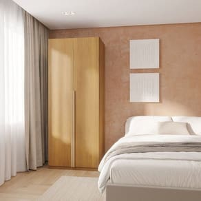 Guarda-Roupa Modular 80cm com Portas e Prateleiras Jade CabeCasa MadeiraMadeira Avelã