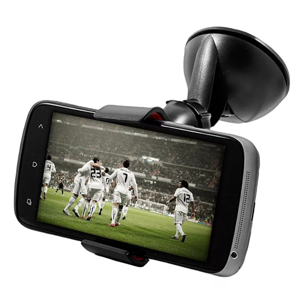 Suporte Celular GPS Smartphone Veicular Articulável Rotação 360º com Ventosa Silicone Para Carros