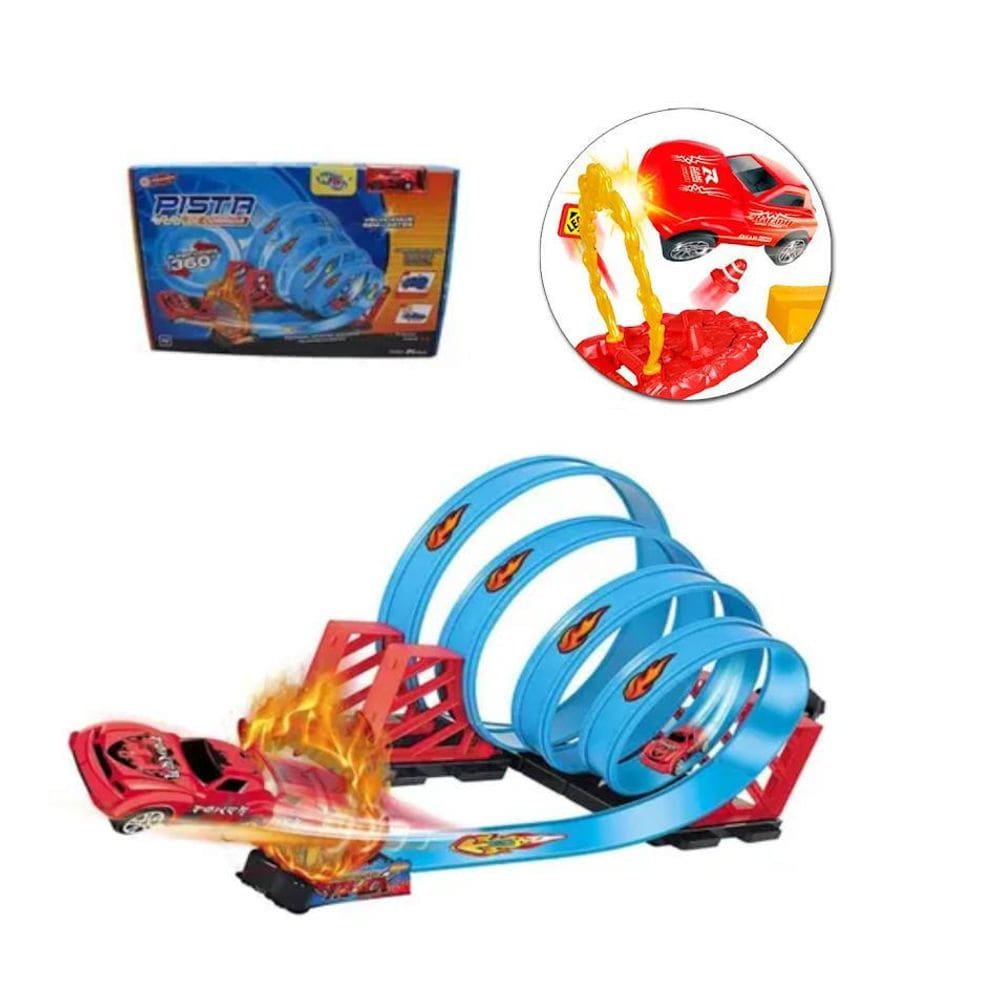 Pista Corrida Grande Hot Well 4 Loop 360 Carrinho Incluso