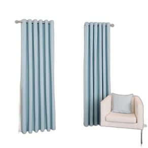 Cortina Tecido Oxford Azul-Bebê 300X230 Fabritex Enxovais