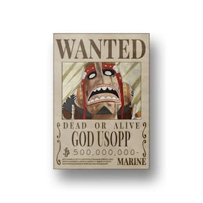 Placa Metal decoração 20x28 cartaz procurado Usop One Piece