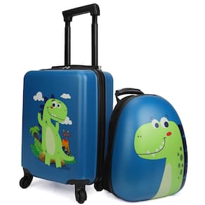 Conjunto de bagagem infantil Emissary Dinosaur com rodas e mochila