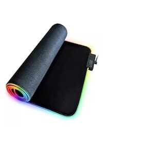 Mouse Pad Gamer Led RGB 300mm x 800mm x 4mm preto