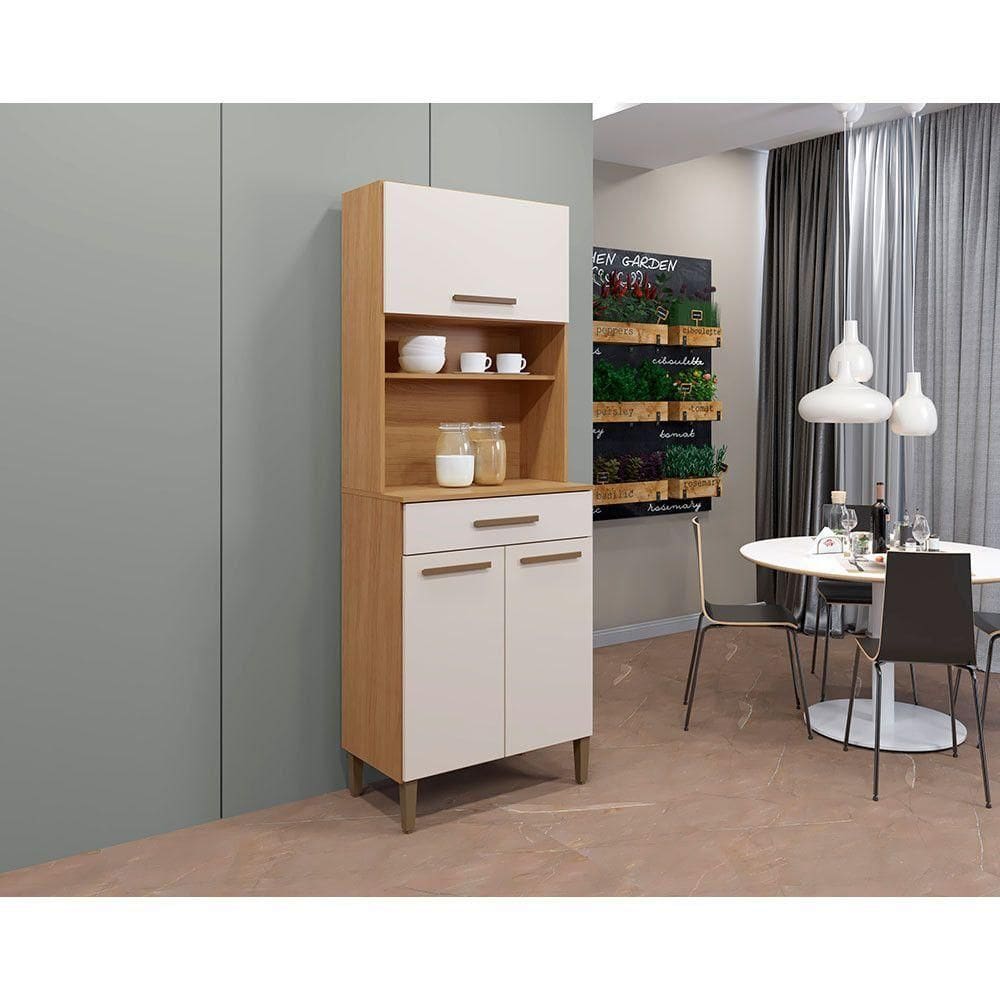 Kit Italia 3 Portas Master Arte Móveis Cinamomo Off White